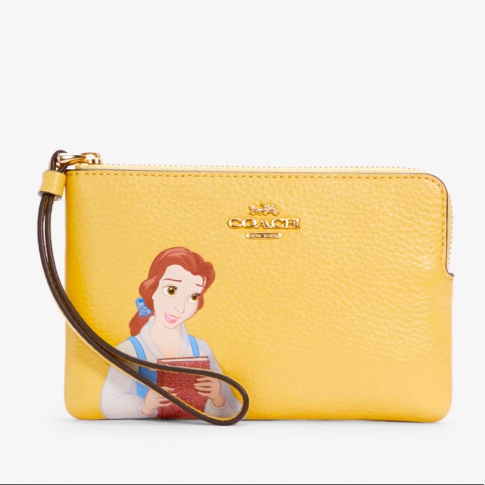 Disney X Coach Corner ZIP Wristlet with Belle